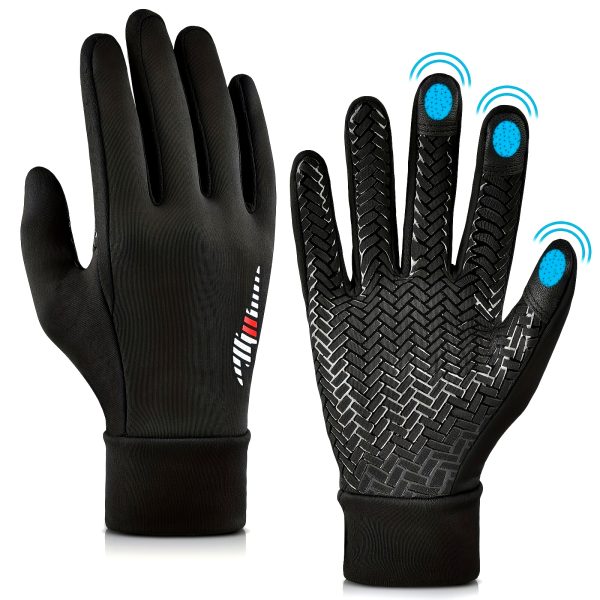 1pair Winter Gloves For Men, Cycling Gloves Running Gloves Touch Screen Warm Gloves, Ideal choice for Gifts